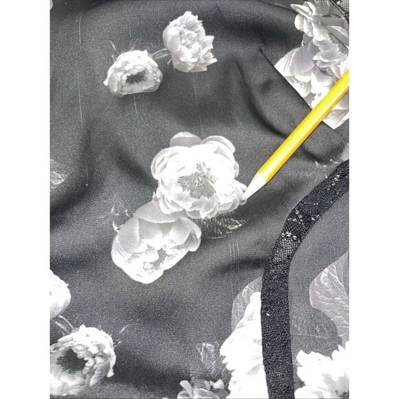 Revolve Majorelle halter Maxi dress, black lace floral slinky fairy goth size SM - Picture 5 of 14